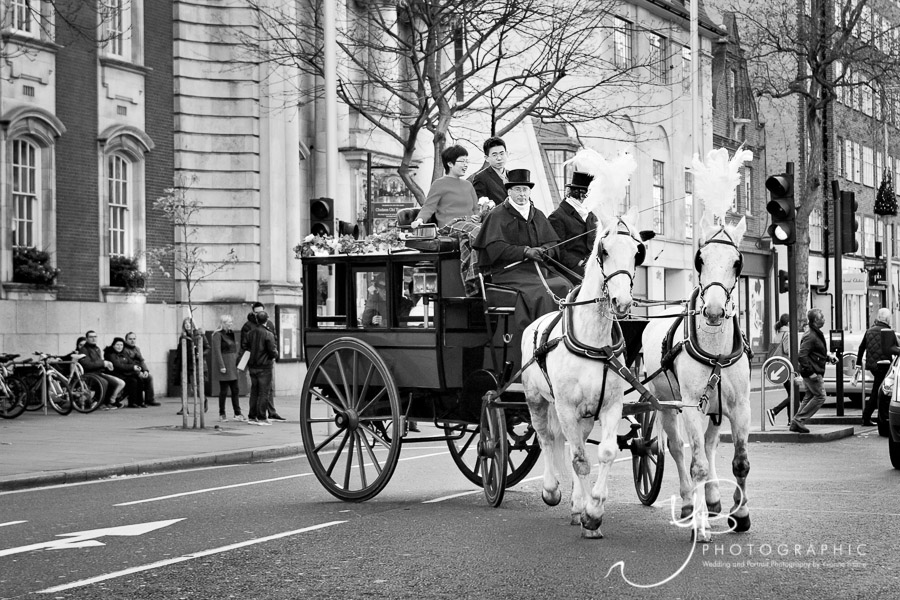 Horse-drawn wedding carriage in Chelsea by YBPHOTOGRAPHIC