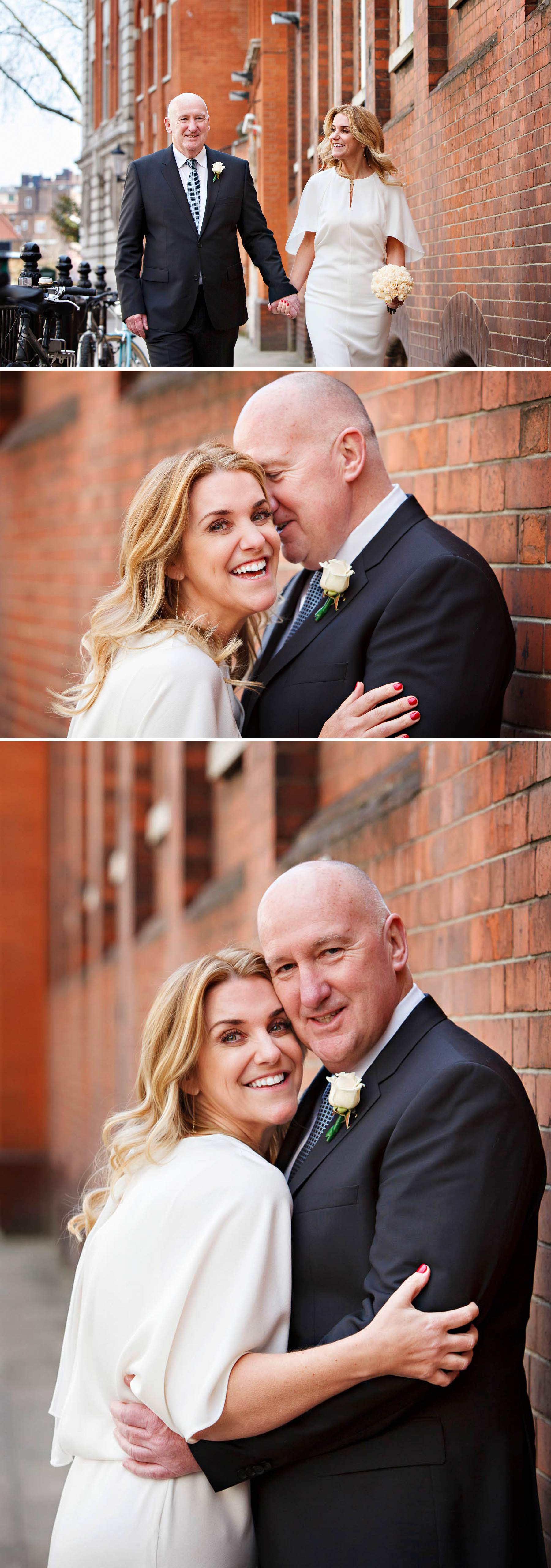 Wedding portraits in Chelsea after the couple's intimate wedding at Chelsea Register Office