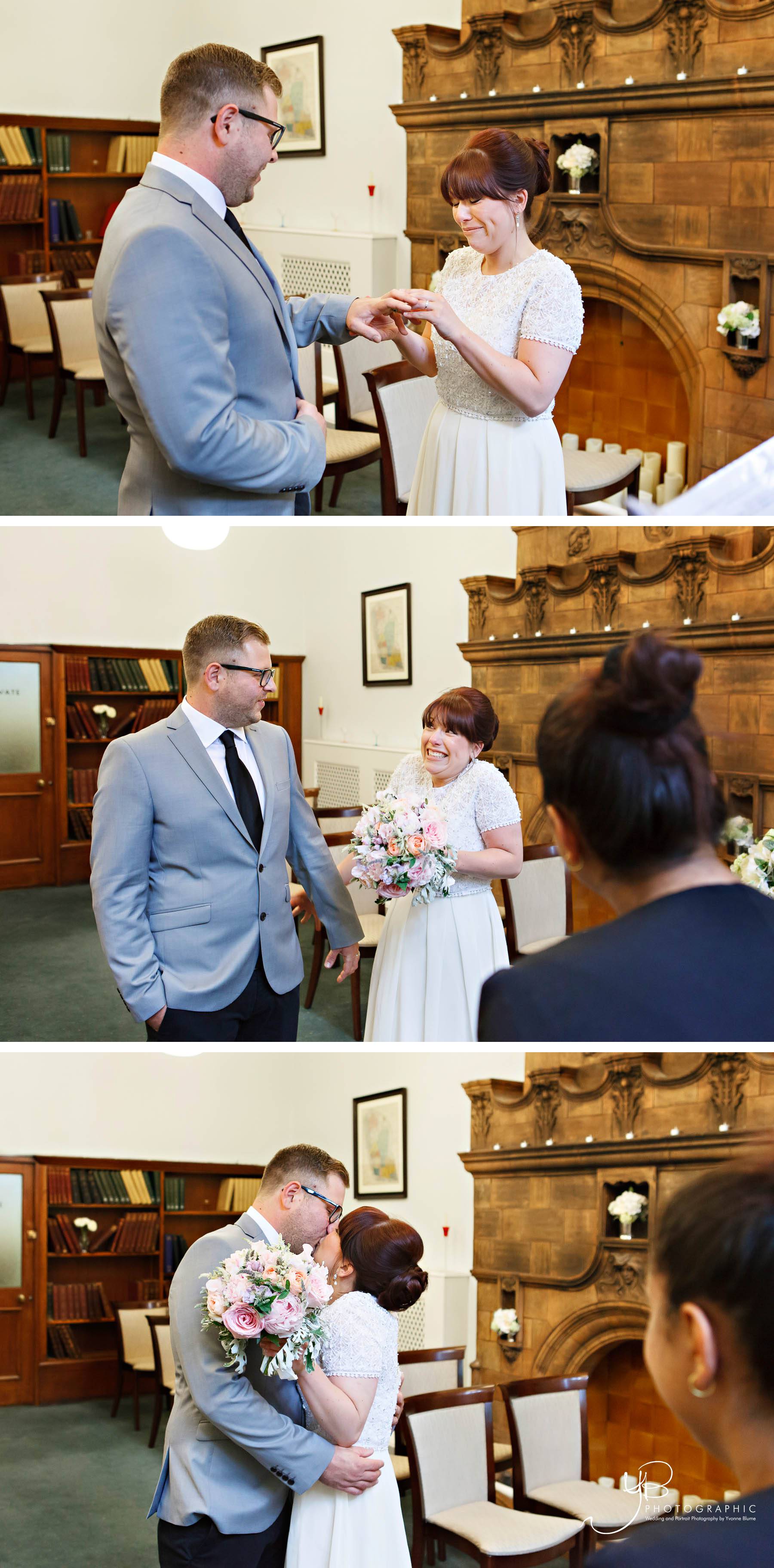 Intimate wedding ceremony at Mayfair Library