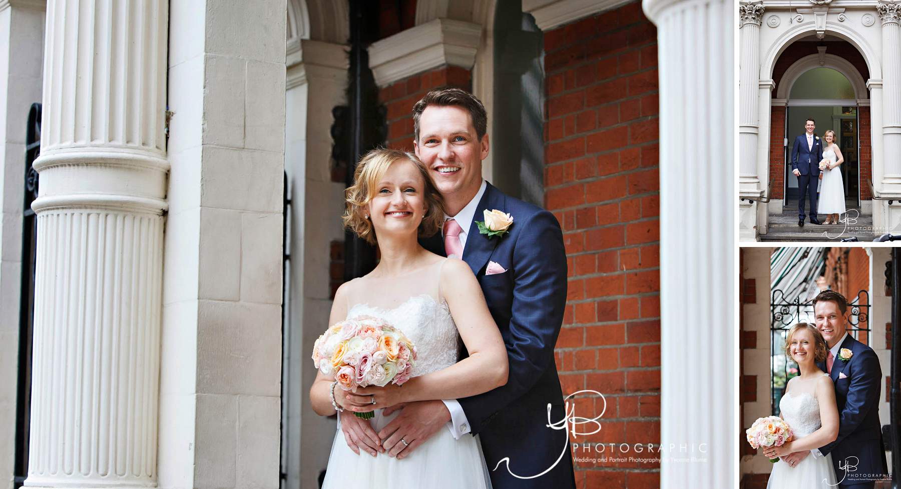 Bride and Groom portraits at Mayfair Library