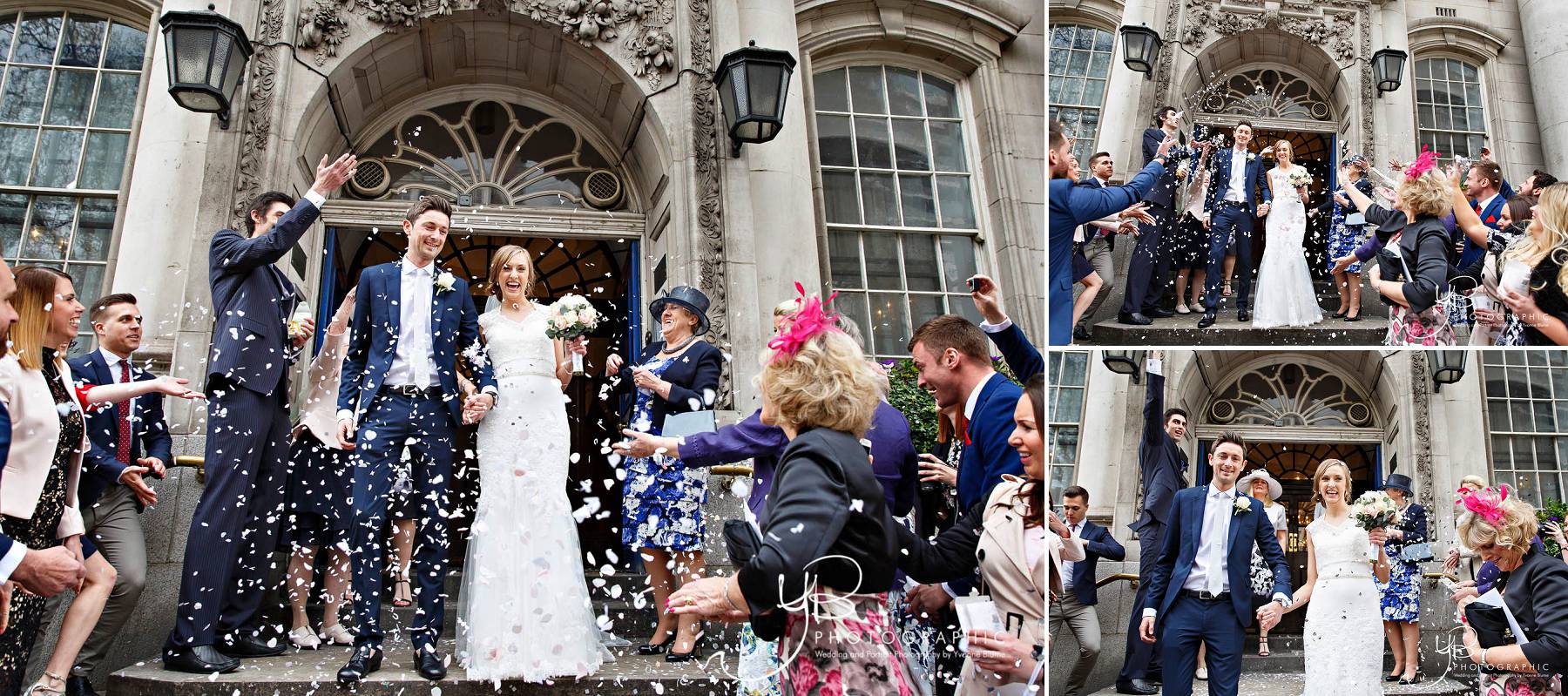 Confetti throw on the steps of Chelsea Register Office by YBPHOTOGRAPHIC