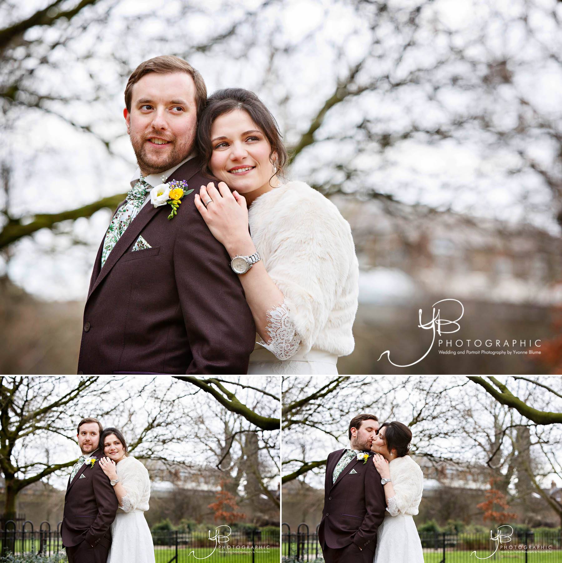 Winter Wedding Portraits at Southwark Register Office by YBPHOTOGRAPHIC