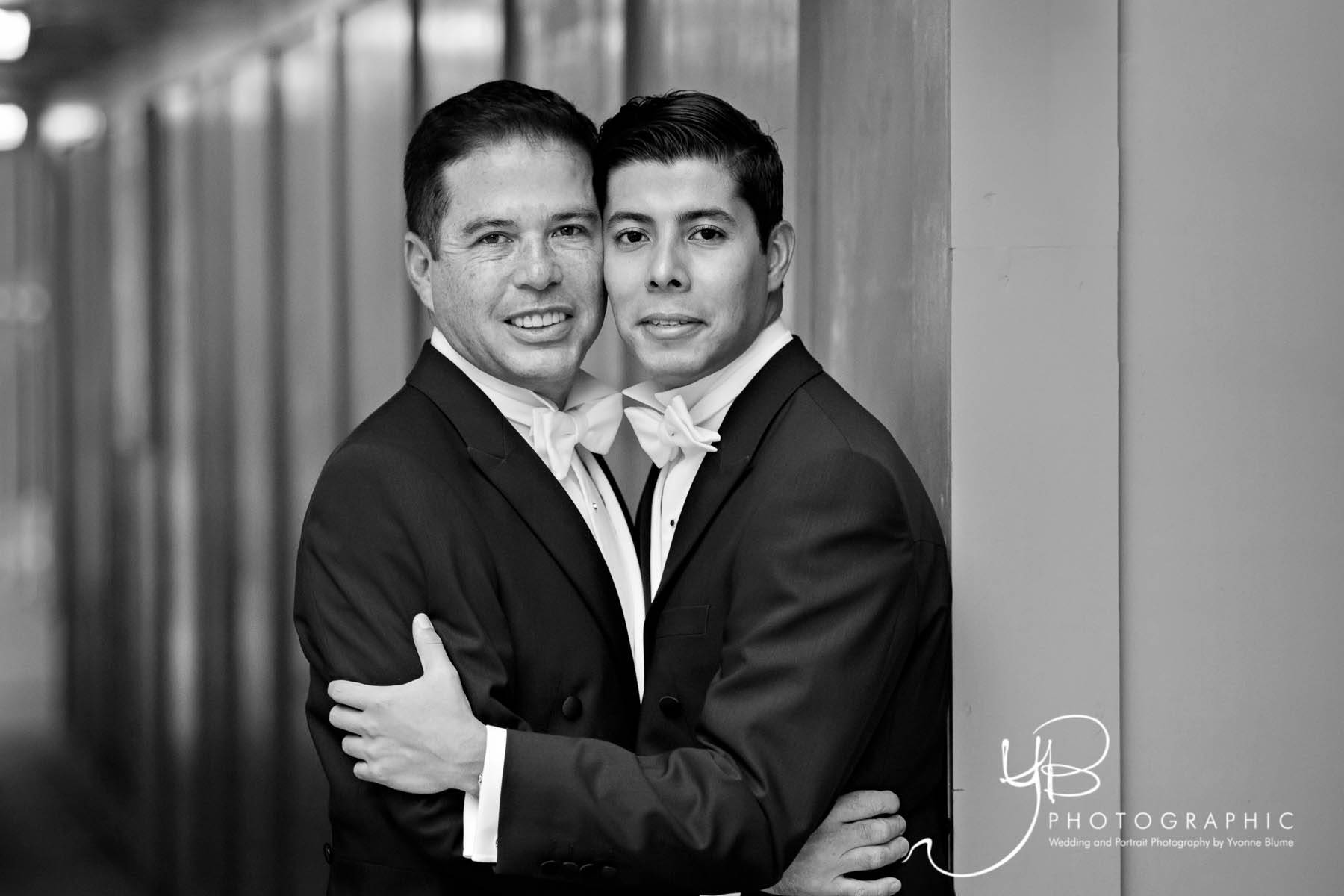 Wedding portraits of two grooms at Chelsea in London. 