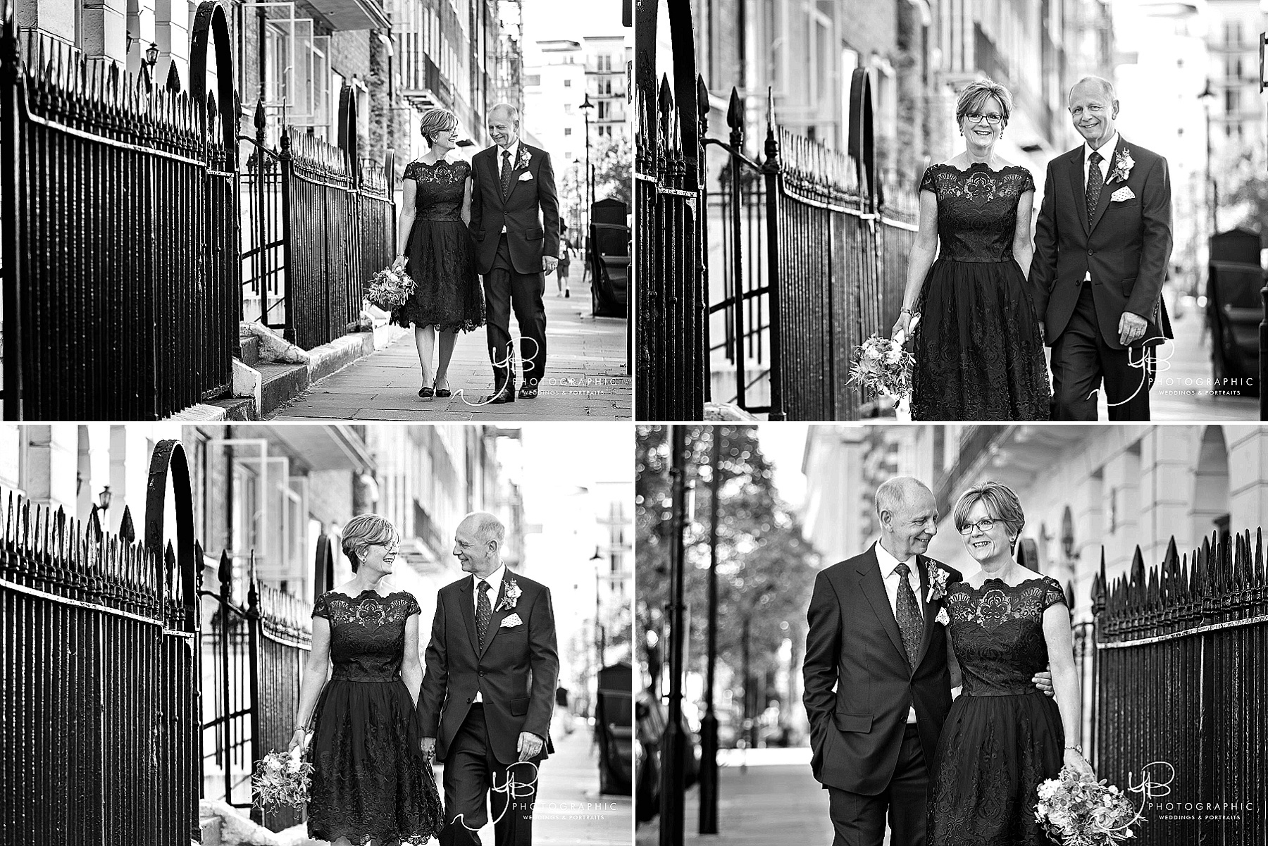 Bride and Groom portraits around the streets of Marylebone after their Mayfair Room wedding ceremony. 