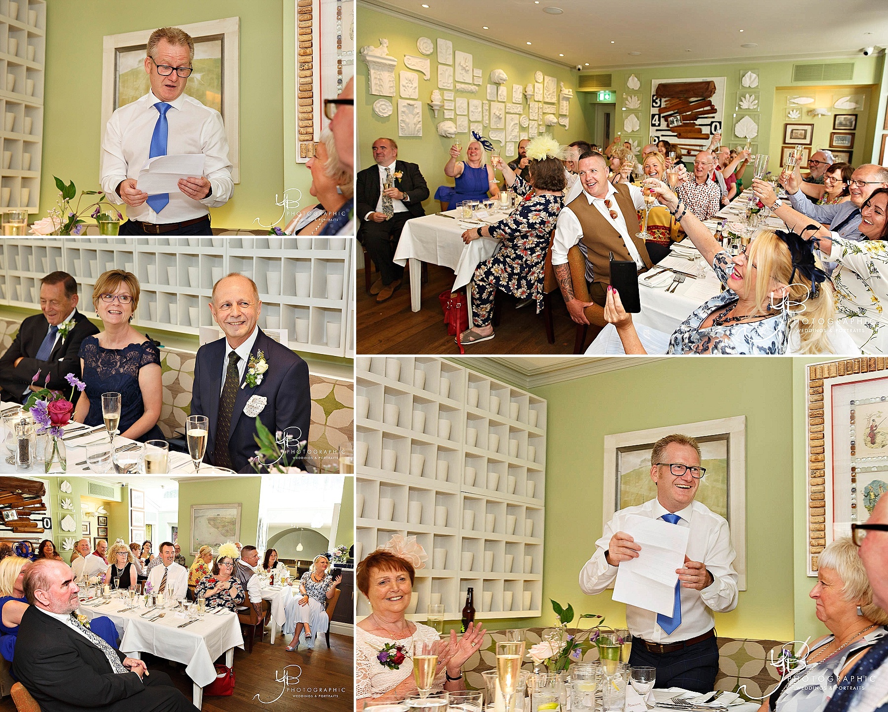 Speeches during a wedding reception at The Potting Shed in London's Marylebone. 