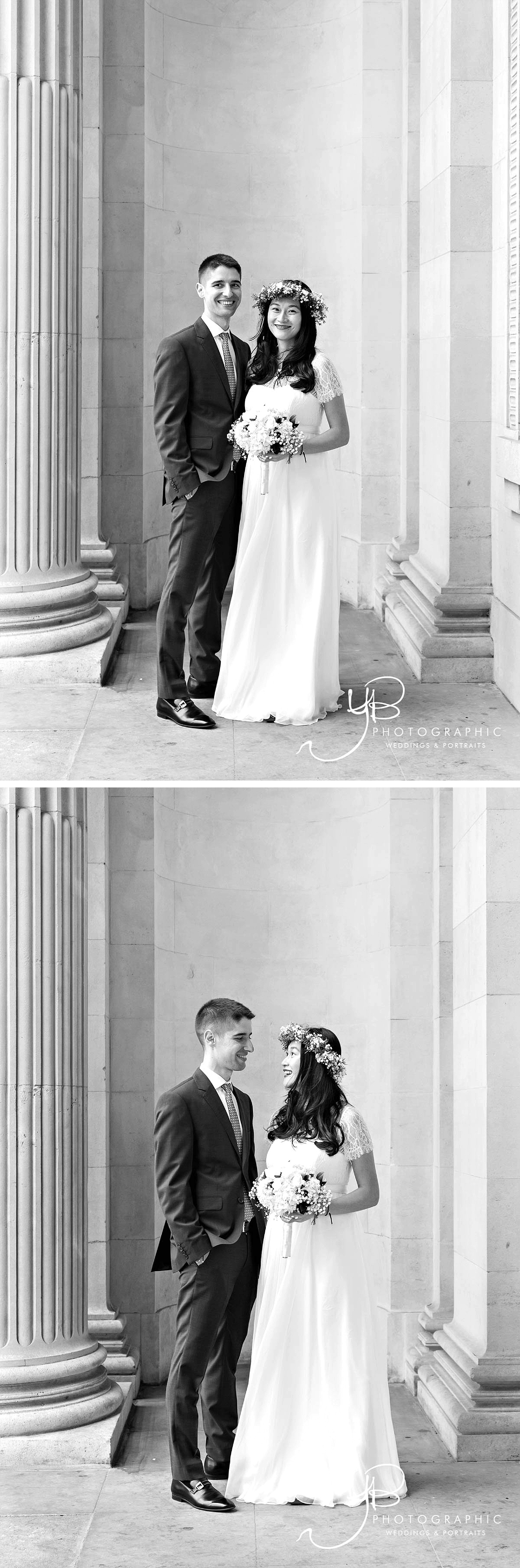 Bride and Groom at the Old Marylebone Town Hall by YBPHOTOGRAPHIC