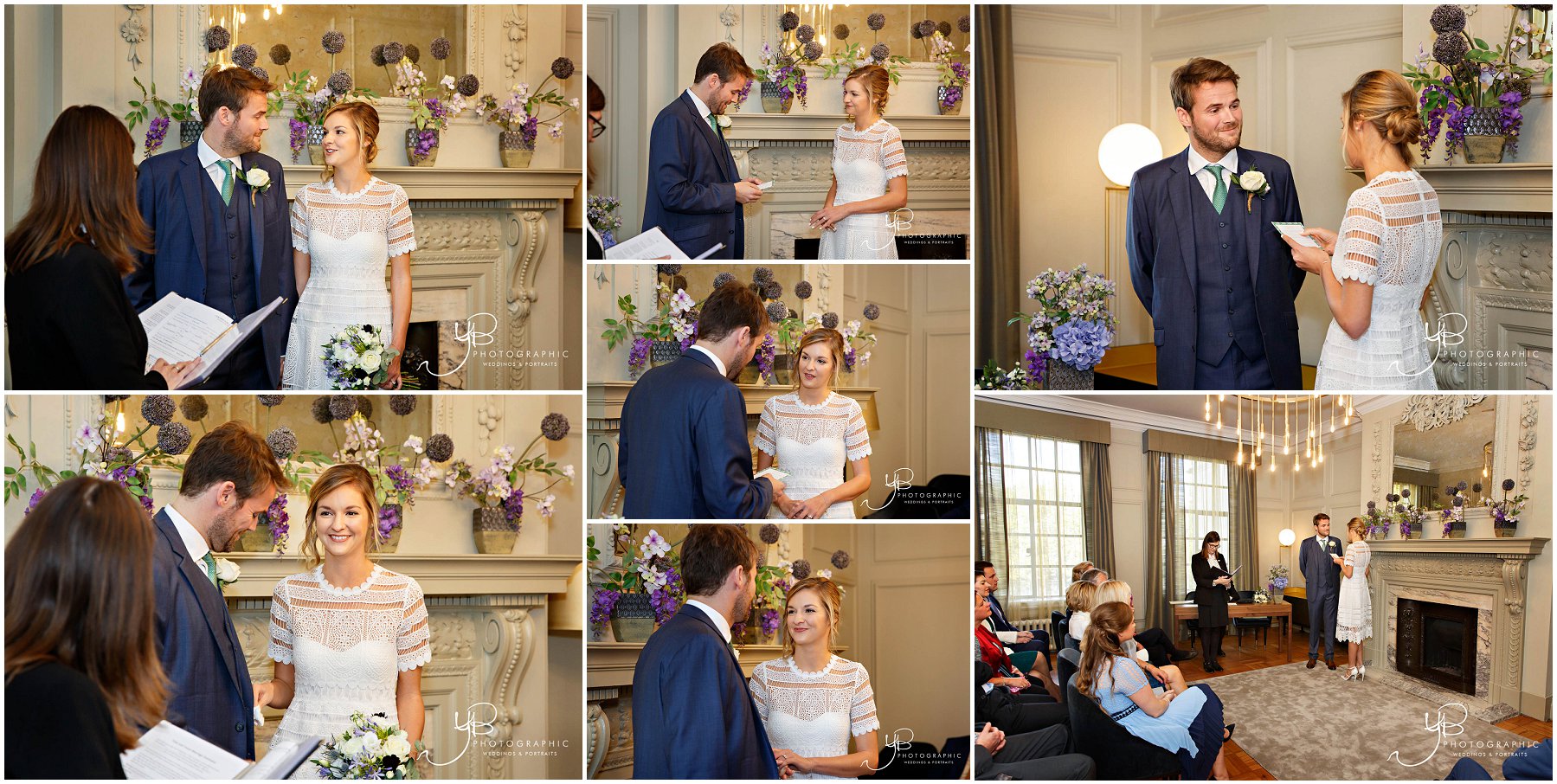 Wedding ceremony photos from the Pimlico Room at The Old Marylebone Town Hall