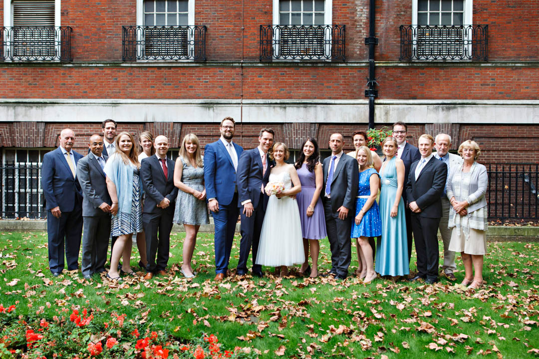 A formal family group photograph in Mount street gardens.